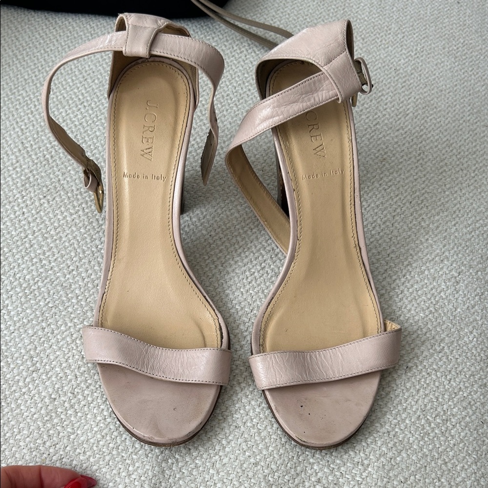 J. Crew Women's Beige Leather Heels